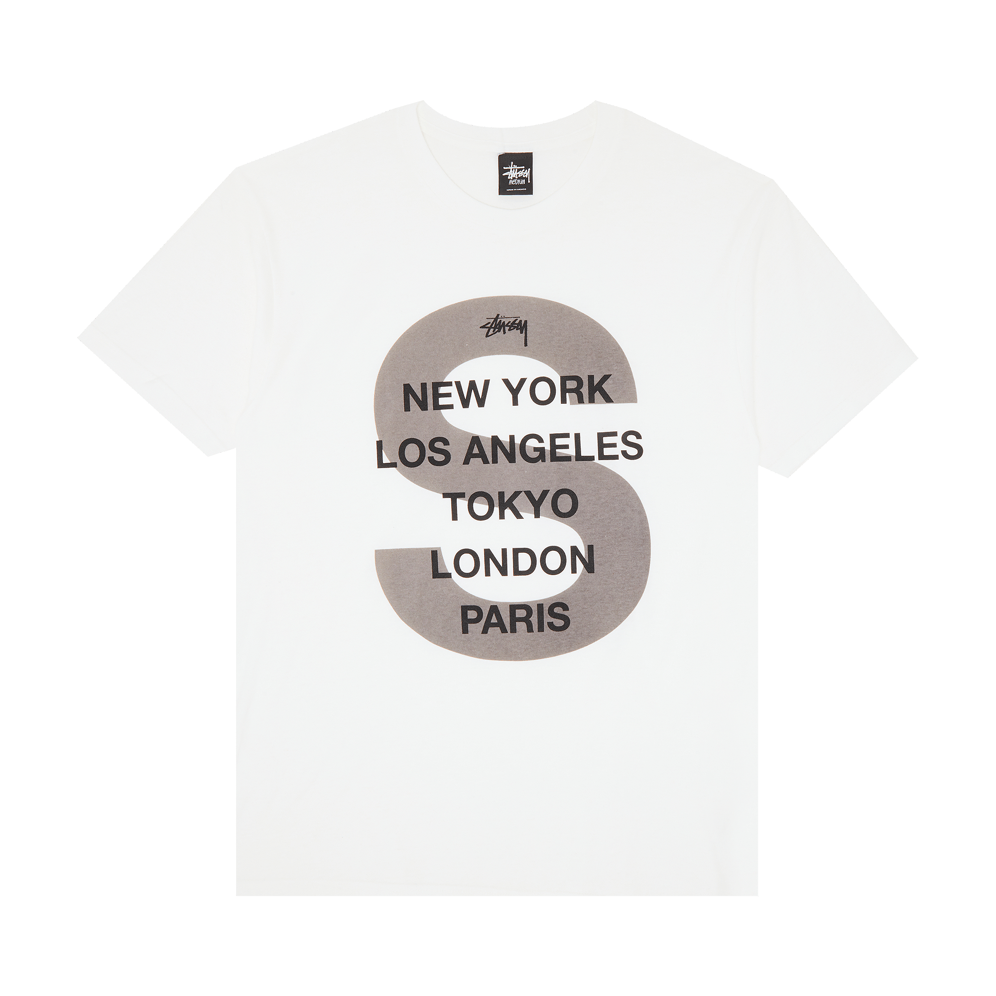 image of Stussy S Cities Tee White, Men's (Size Medium)