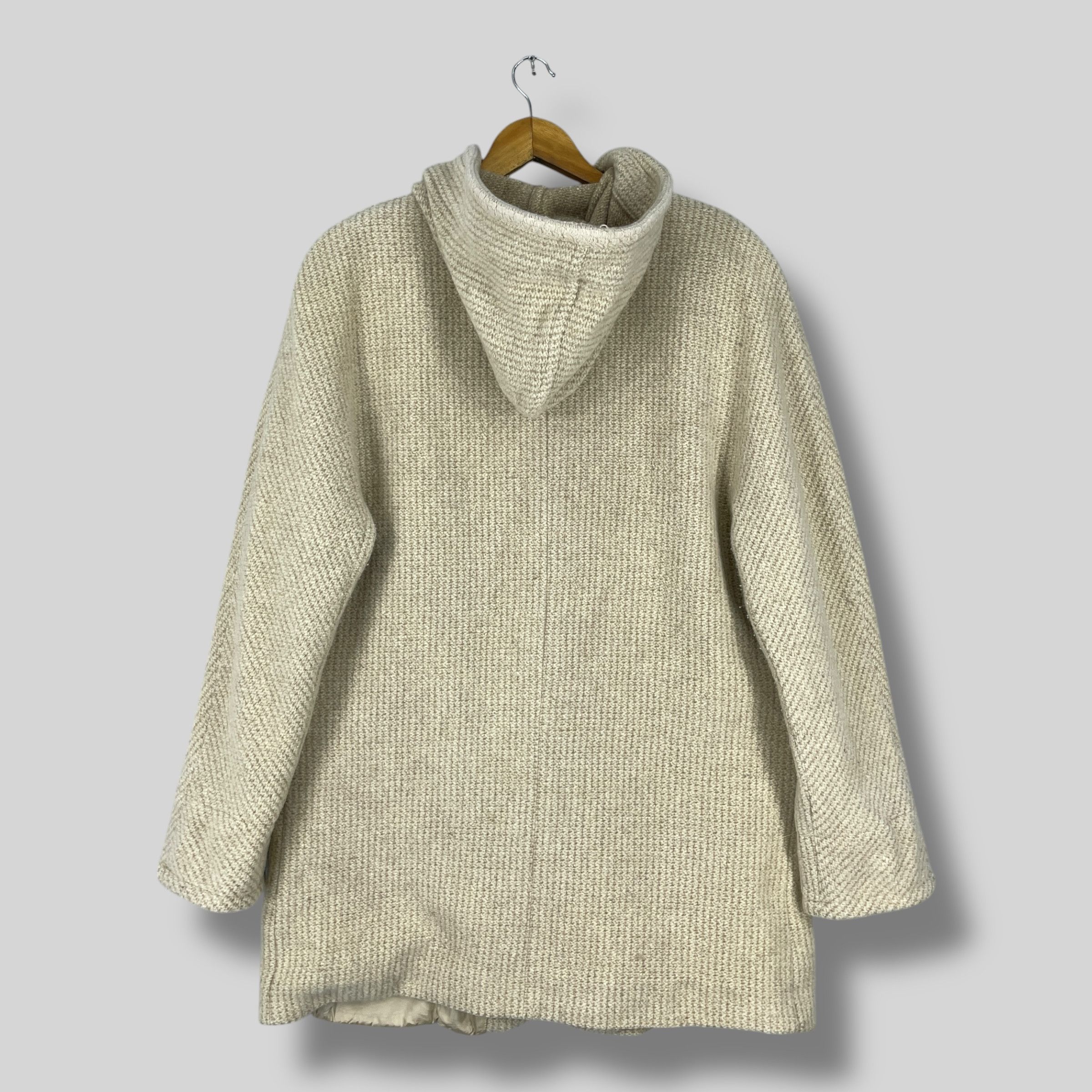 Japanese Brand Vintage 1990s QUATTRO PIU Heavy Knitted Long Coat Size US L / EU 52-54 / 3 - 9 Thumbnail