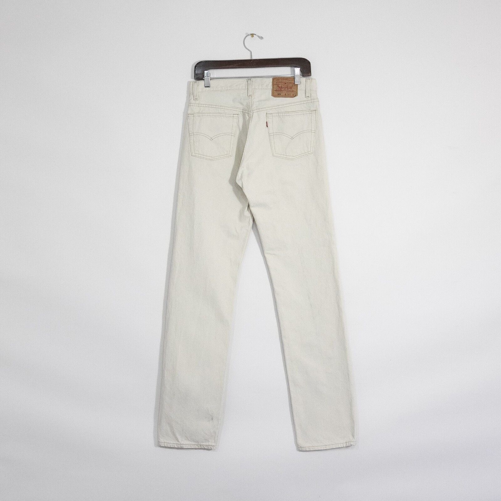 Levi's Vintage 90s Levis 501 Jeans 28x34 Distressed Natural Cotton Size US 28 / EU 44 - 4 Thumbnail