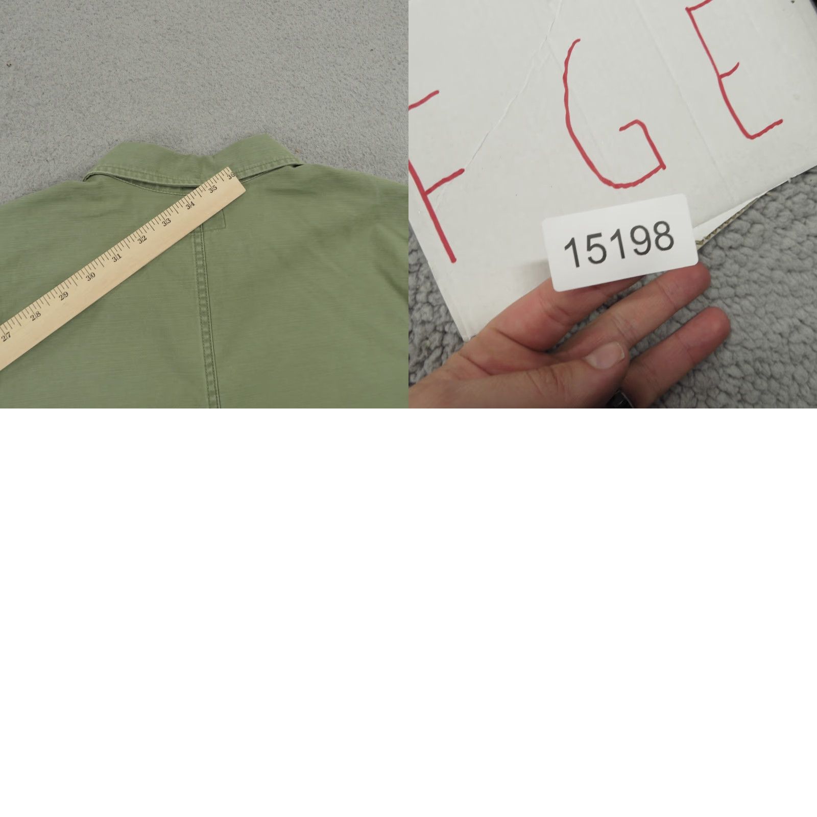 CO Guideboat Co Jacket Men Medium Olive Canvas Utility Shacket 90s USA Coat Size US M / EU 48-50 / 2 - 9 Thumbnail