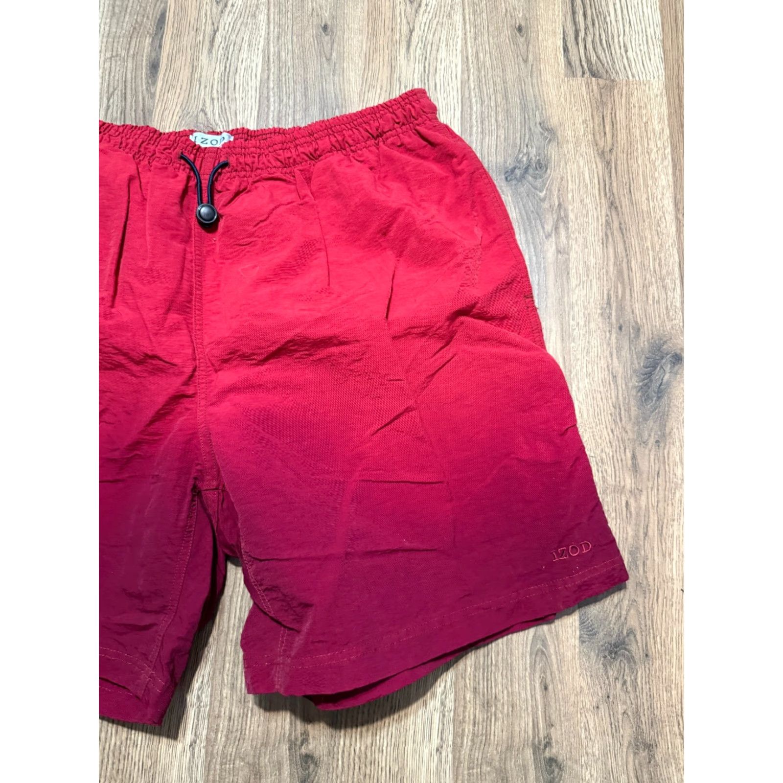 Izod IZOD PerformX Shorts Men’s Large Red Swim Trunks Tie Waist Trunks Beach Vintage No Size US 33 - 4 Thumbnail