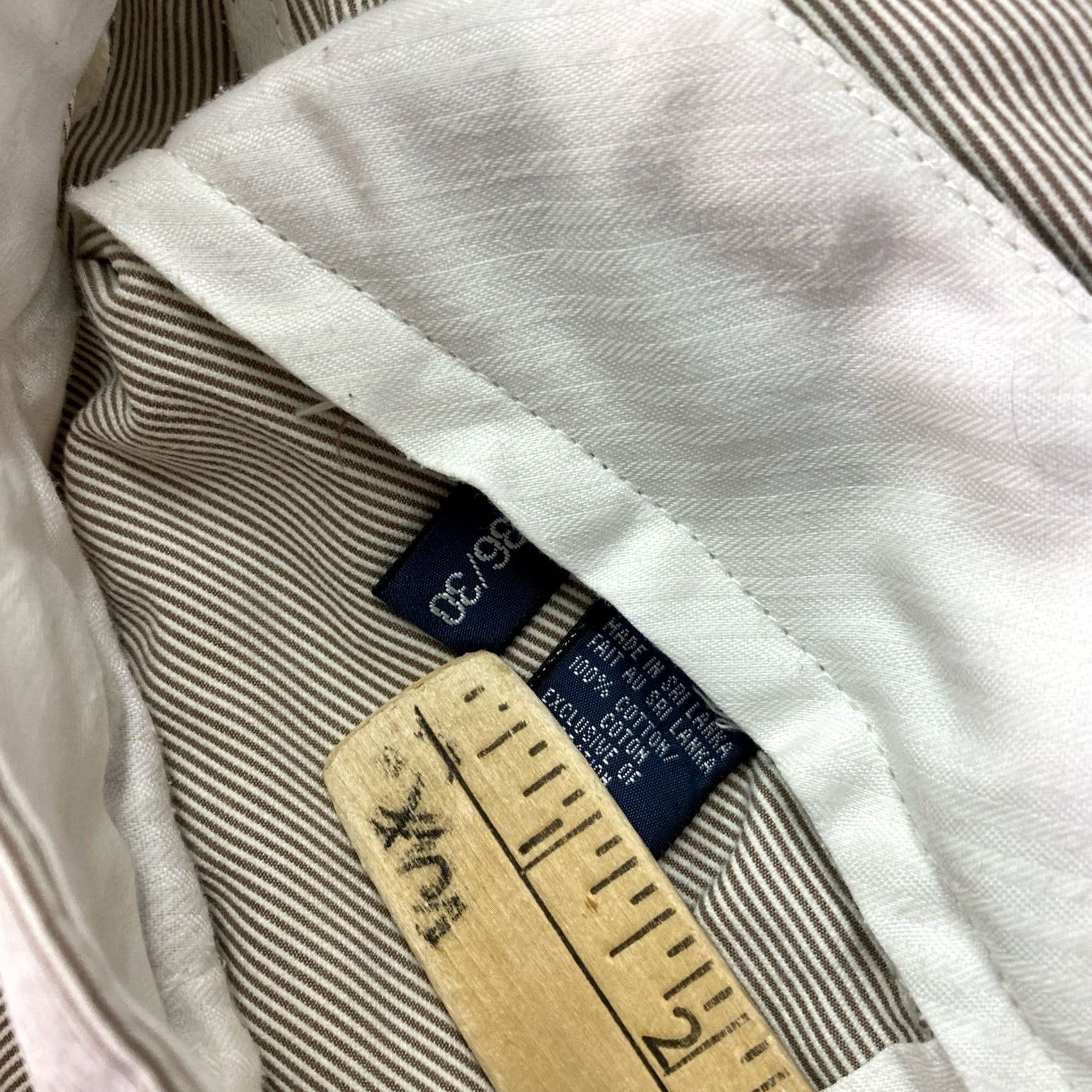Polo Ralph Lauren VINTAGE Polo Ralph Lauren Preston Chino Pant Mens 36/30 See measurement Brown Stripe Pants Size US M / EU 48-50 / 2 - 4 Thumbnail