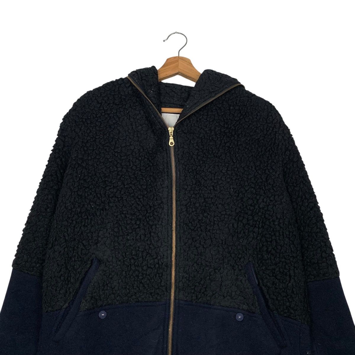 Japanese Brand FULHAM Fleece Wool Hybrid Overcoat Jacket #2249-C99 Size US M / EU 48-50 / 2 - 2 Thumbnail
