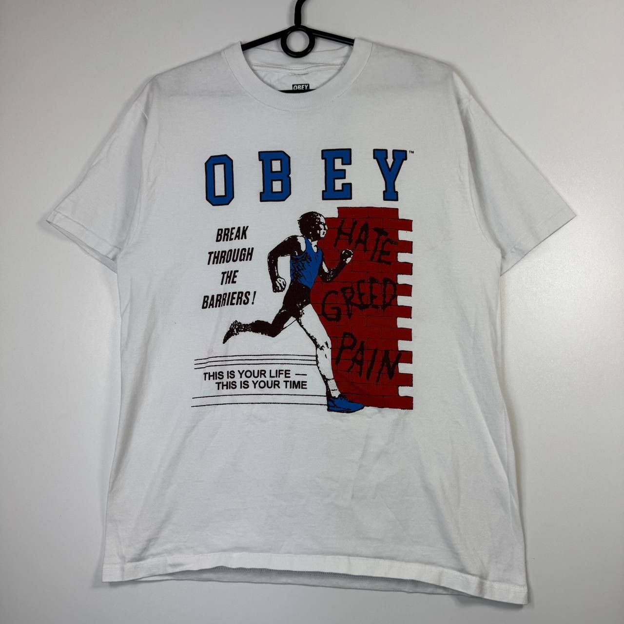 Obey Obey Graphic T-Shirt White Mens Size M Size US M / EU 48-50 / 2 - 1 Thumbnail
