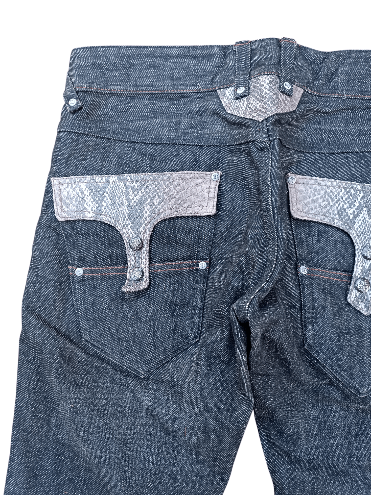Nicole Club Nicole Club For Men Flare Boot Cut Snake Skin Pocket Denim Size US 32 / EU 48 - 6 Thumbnail