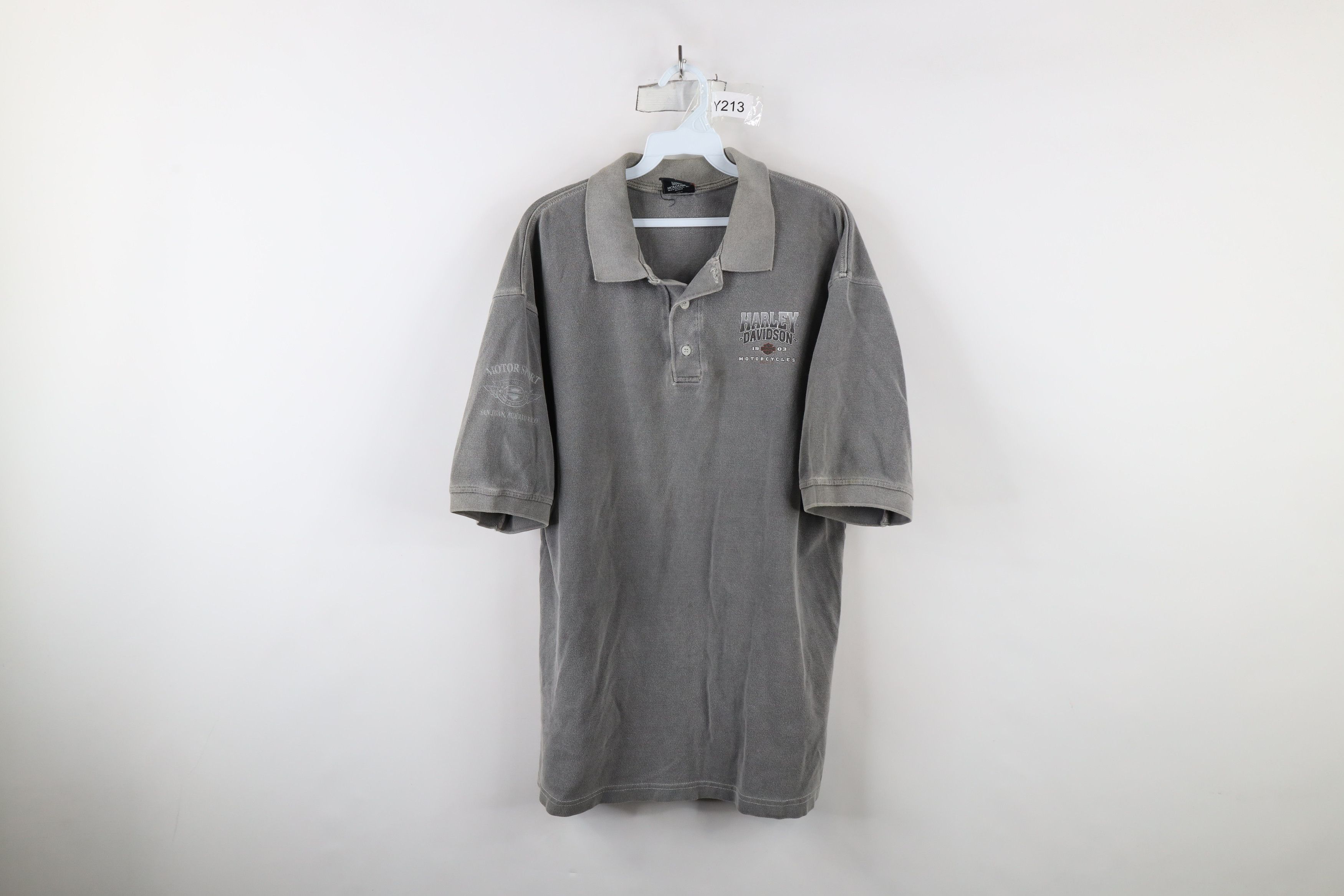 Vintage Vintage Y2K 2000 Harley Davidson Spell Out Puerto Rico Polo Size US L / EU 52-54 / 3 - 1 Thumbnail