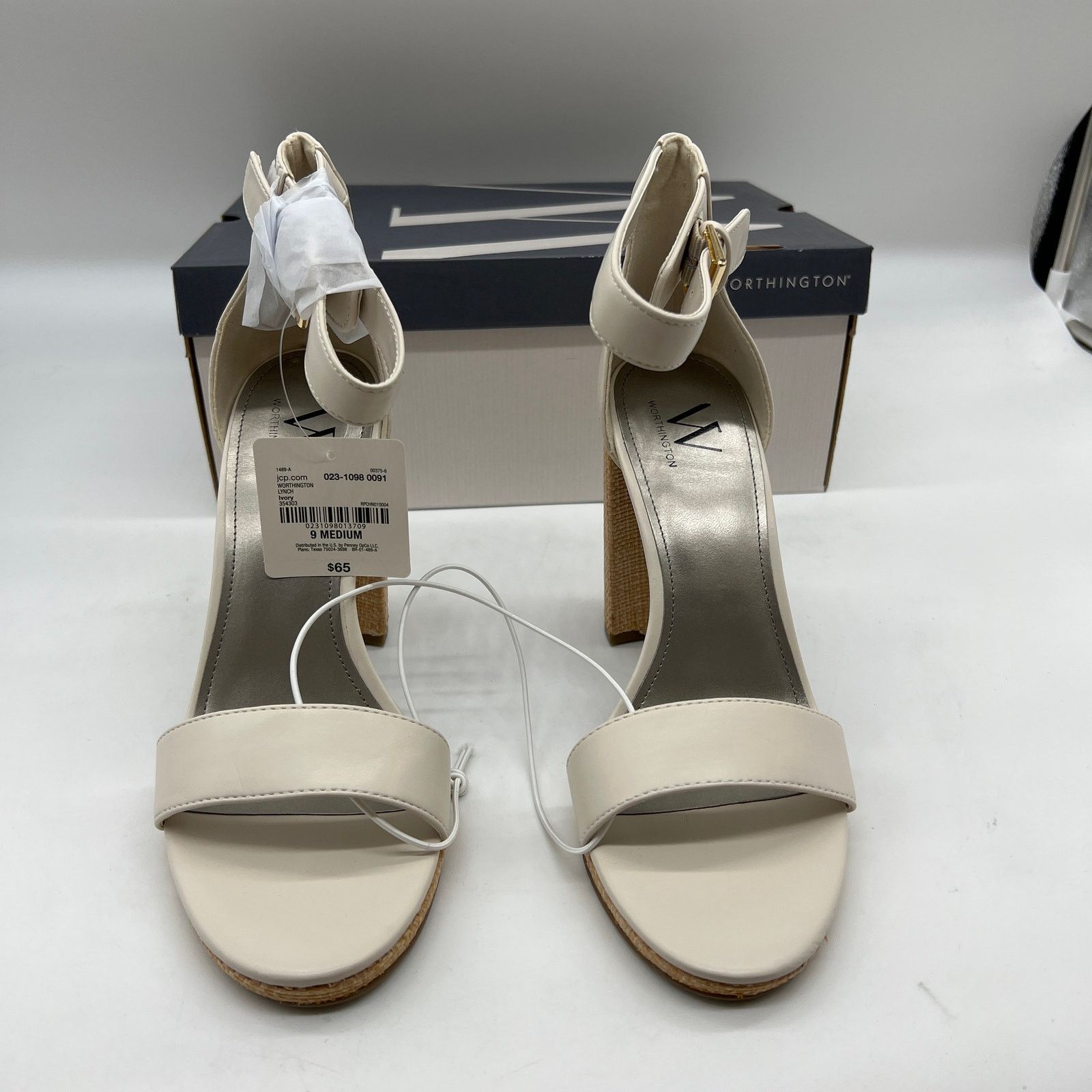 Other Worthington Womens Lynch Heeled Sandals Ivory Size US 9 / IT 39 - 3 Thumbnail