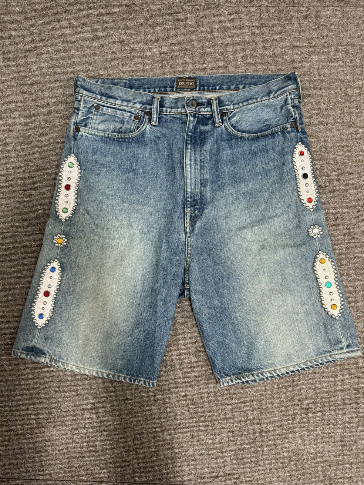 Kapital Gemstone Studded Shorts