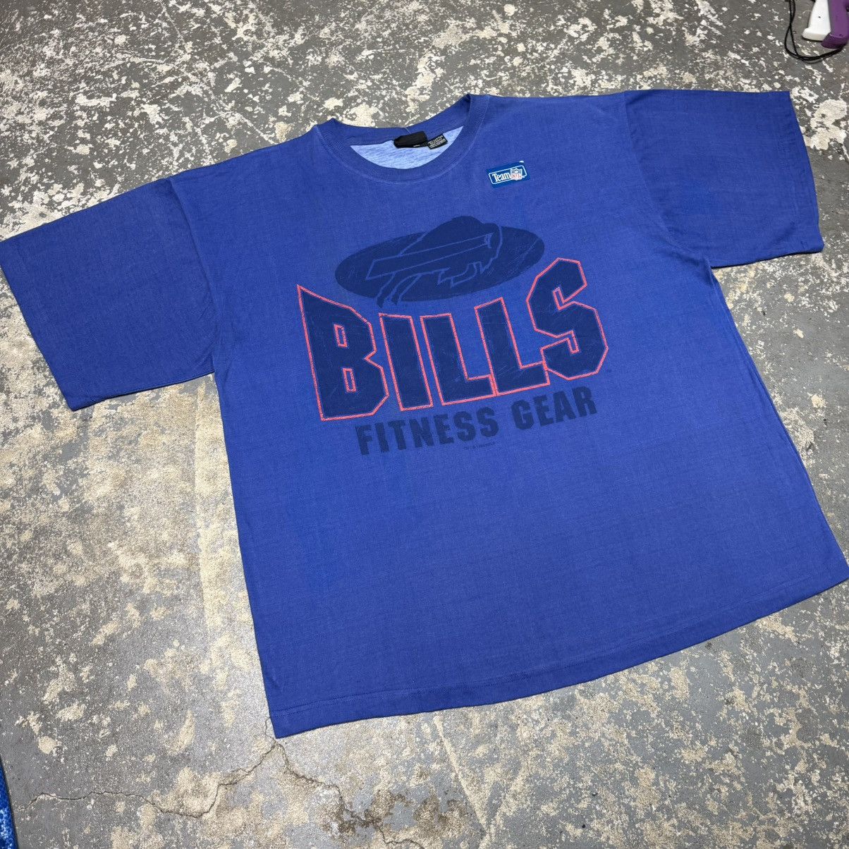 Other Vintage Buffalo Bills Fitness Gear 1995 NFL Blue Tshirt Size US XL / EU 56 / 4 - 7 Thumbnail