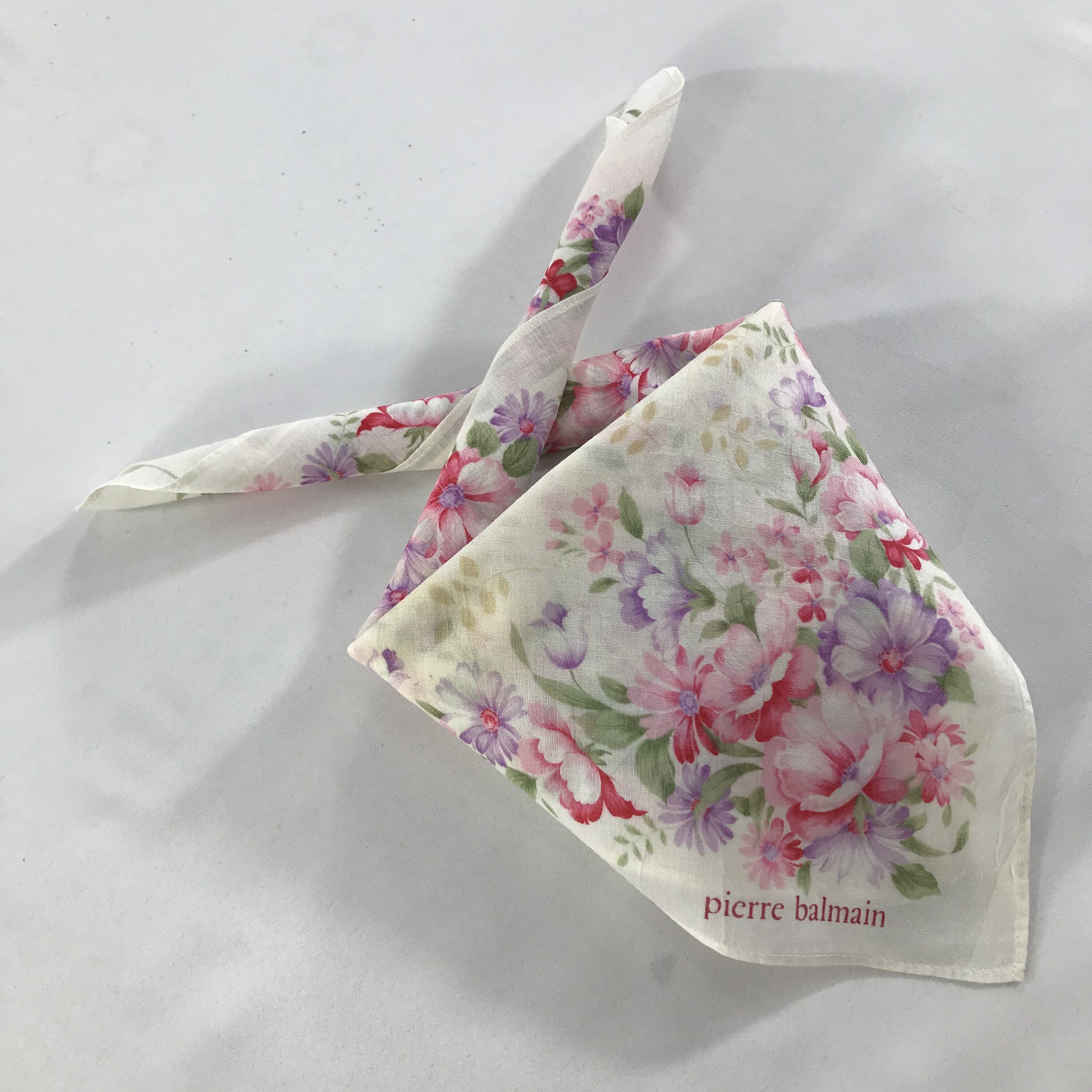 Pierre Balmain × Vintage Pierre Balmain Bandana / Handkerchief / Neckerchief - S1426 Size ONE SIZE - 4 Thumbnail