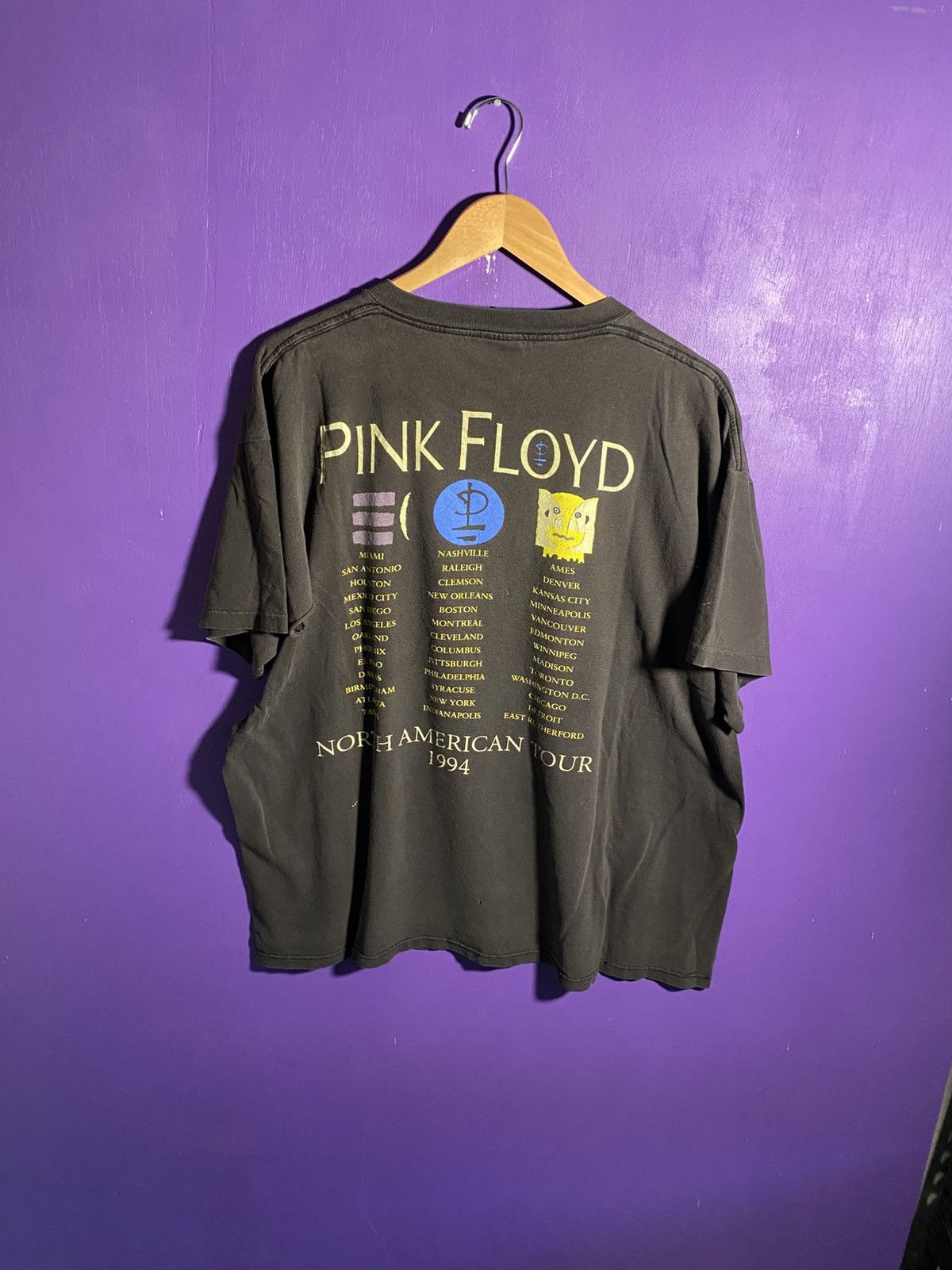 Band Tees Vintage 1994 Pink floyd division bell faded tour tee Size US XL / EU 56 / 4 - 2 Thumbnail