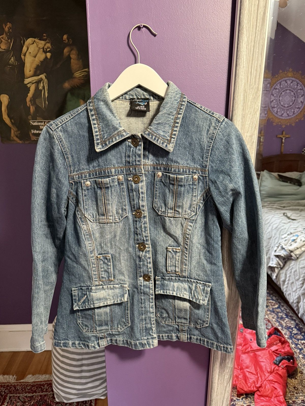 Japanese Brand Bondage Jean Jacket Multi Pocket Detailed Rare Light Wash Size M / US 6-8 / IT 42-44 - 1 Thumbnail