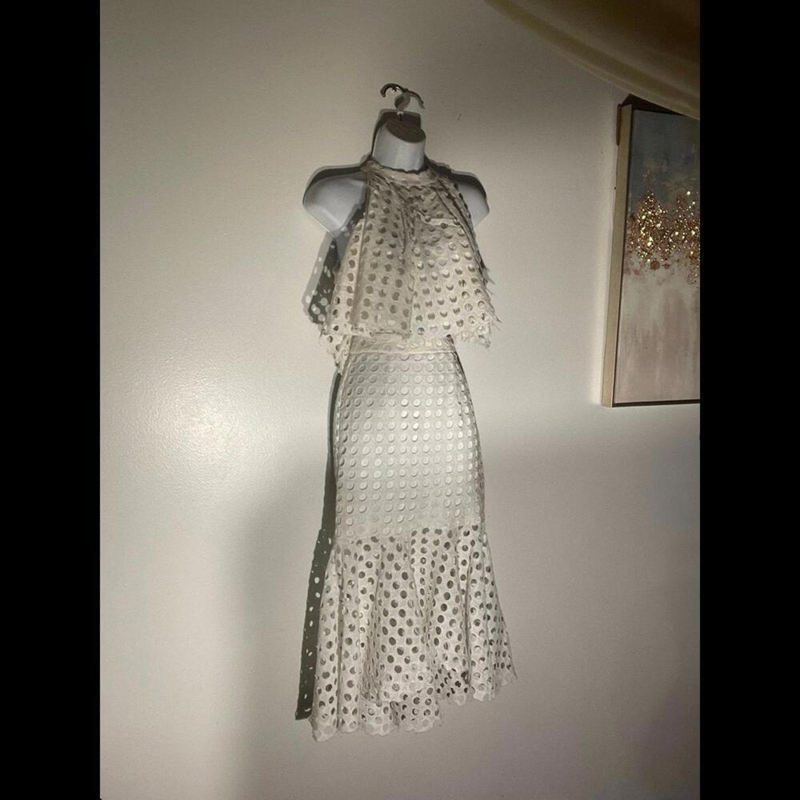 Other Dress Vacation Party Crop Halter 2pcs Polka Dot Size S / US 4 / IT 40 - 1 Thumbnail