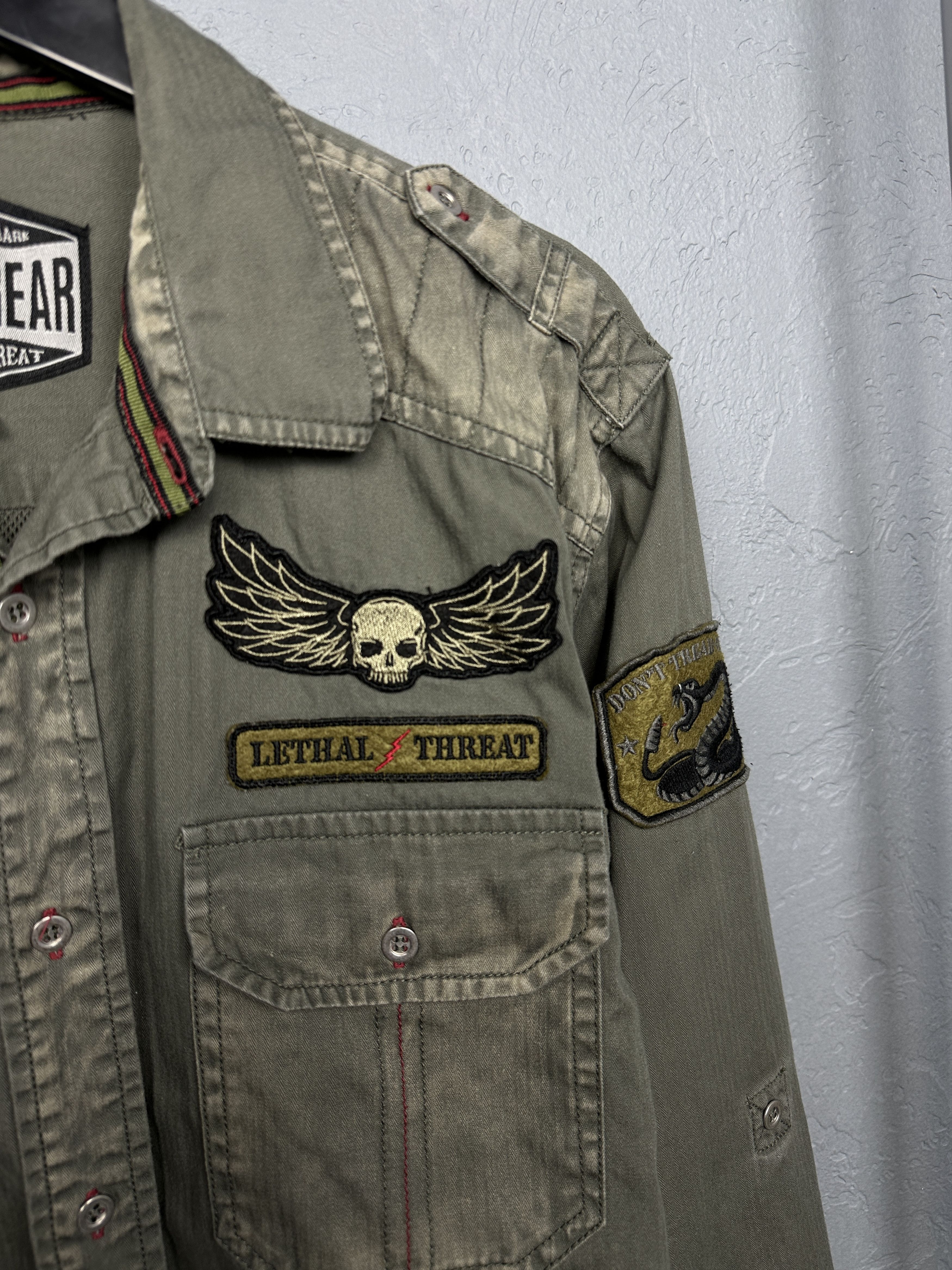 Vintage Motorgear Mens Biker Shirt Bombs Away Naked Girl Size US L / EU 52-54 / 3 - 6 Thumbnail