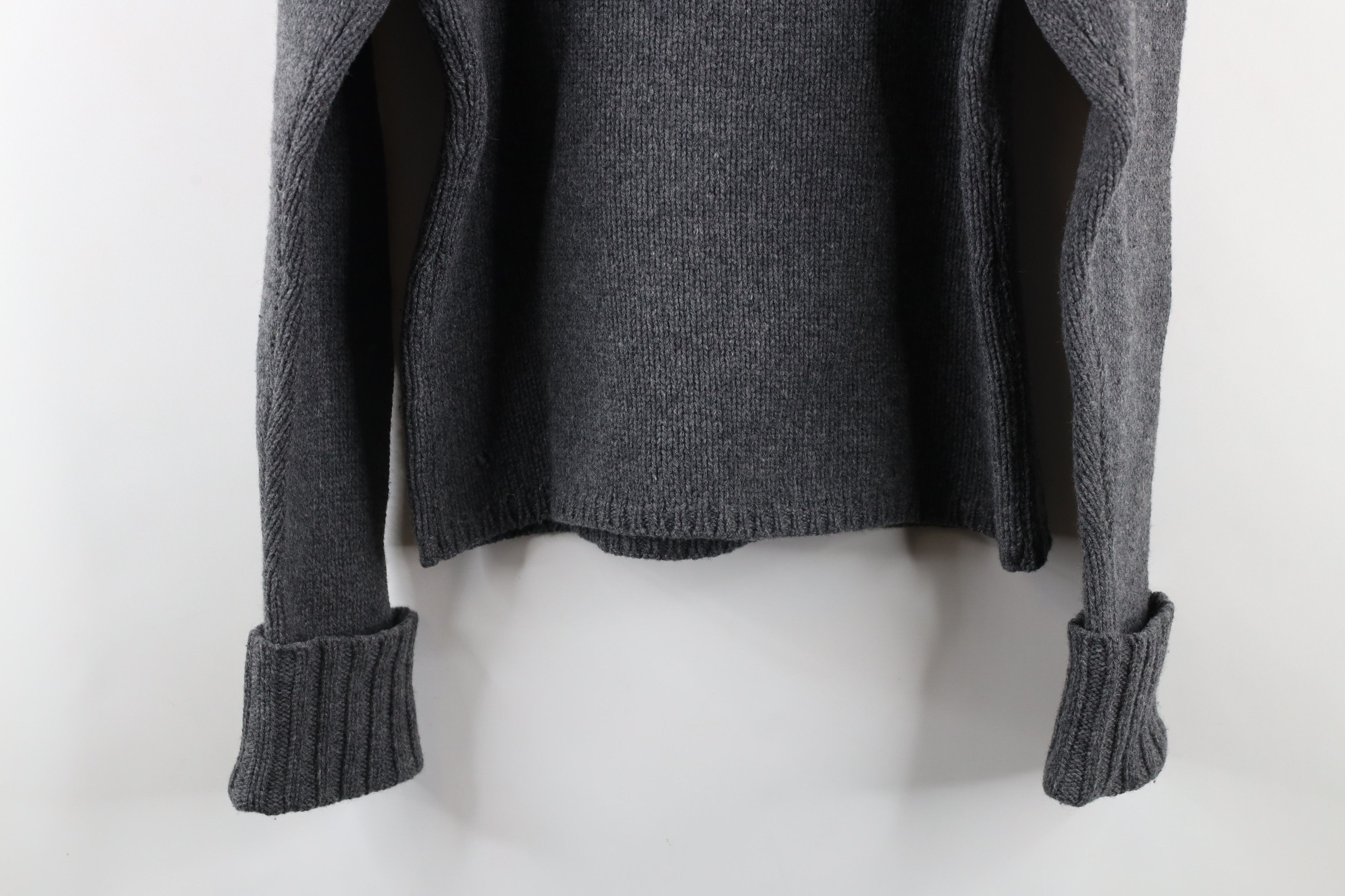 J.Crew × Vintage Vintage 90s J Crew Lambs Wool Knit Crewneck Sweater Gray Size L / US 10 / IT 46 - 10 Thumbnail