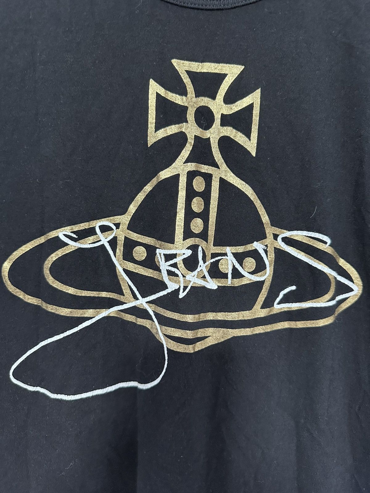 Designer × Vivienne Westwood Vivienne Westwood T shirt women big logo gold Size L / US 10 / IT 46 - 3 Thumbnail