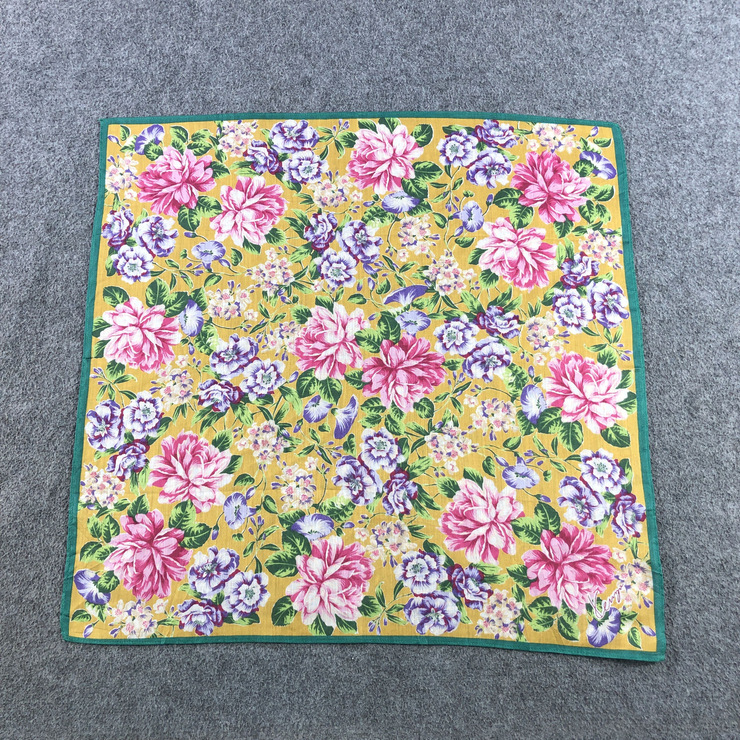Kenzo Kenzo Floral Handkerchief Neckerchief Bandana H2378 Size ONE SIZE - 2 Thumbnail