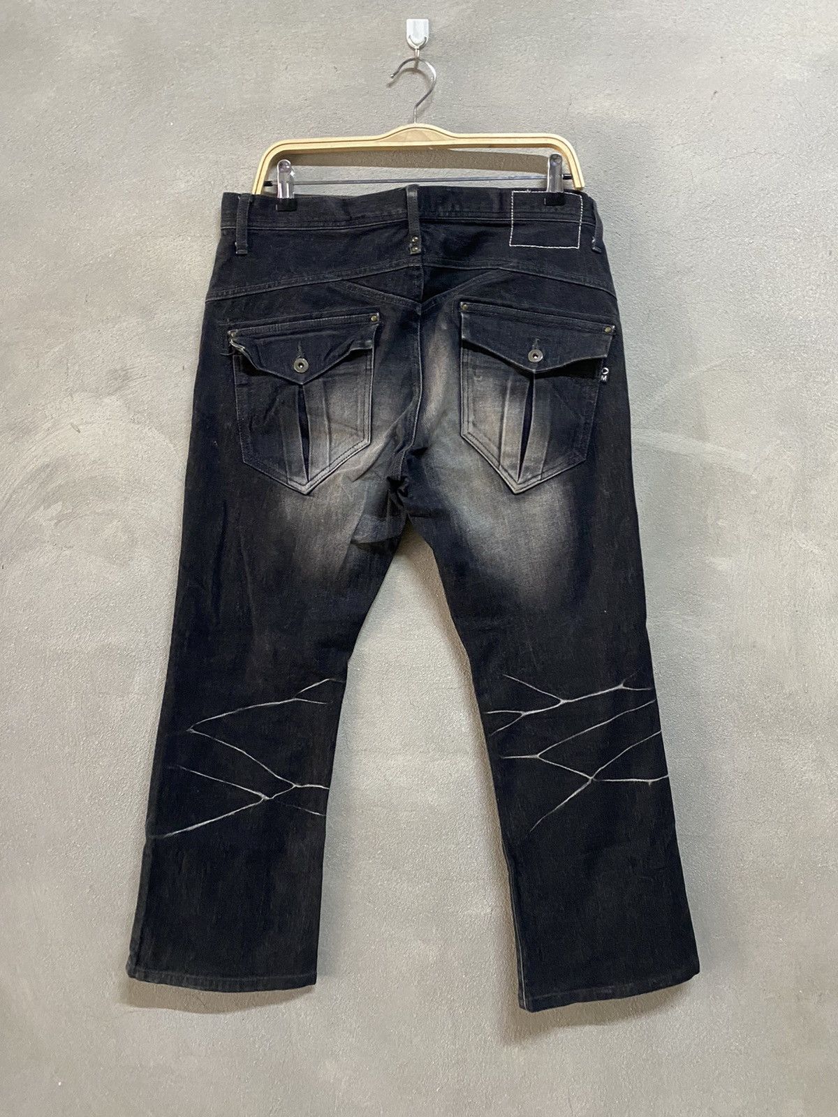 Morgan Homme Japanese Morgan Homme Whisker Flare Jeans Size US 34 / EU 50 - 3 Thumbnail