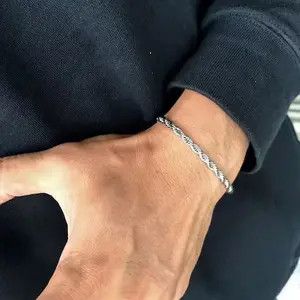 Jewelry Chain Link Braid Bracelet Punk Jewelry Style Fashion Casual Size ONE SIZE - 1 Thumbnail