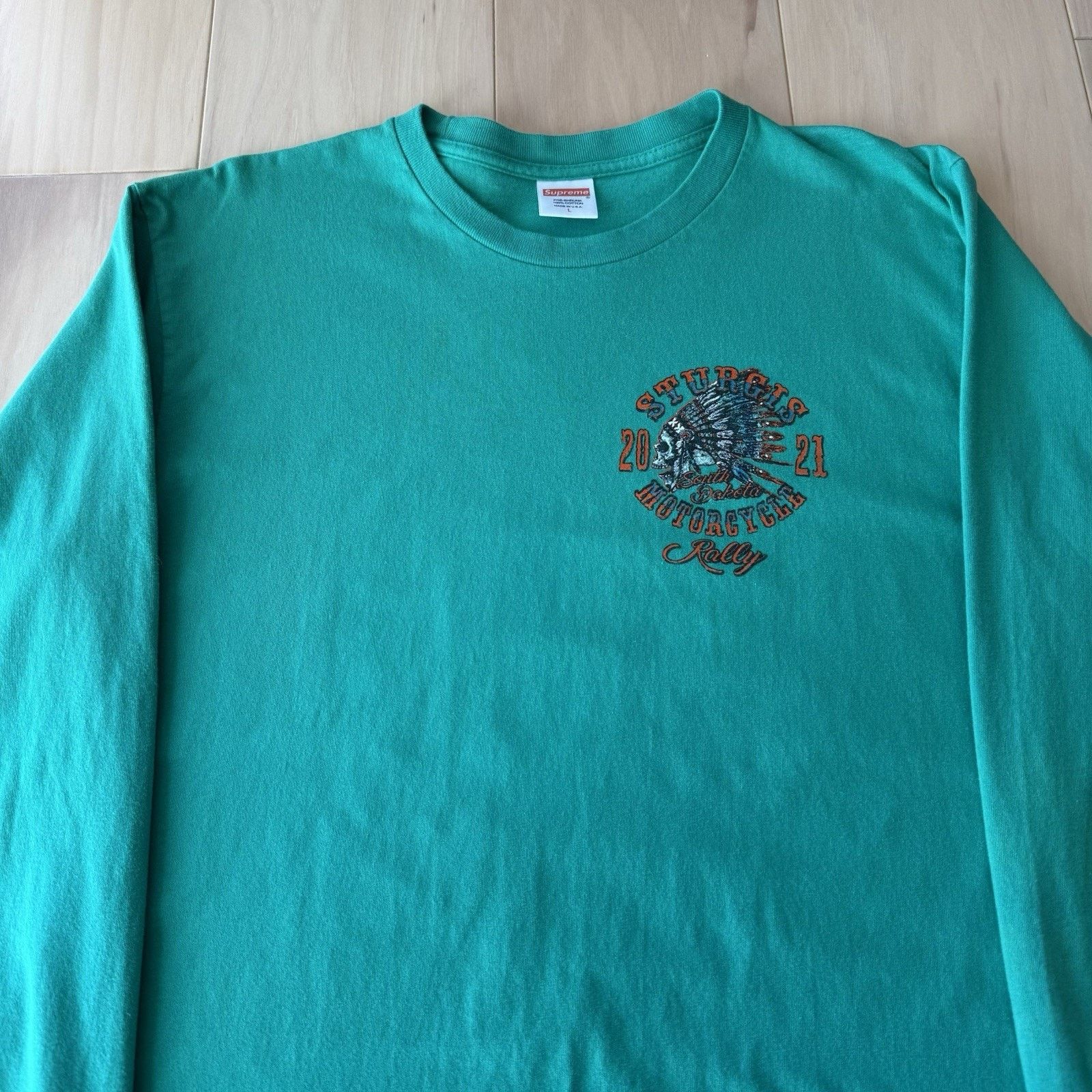 Supreme Sturgis Motorcycle Rally Shirt L Green Long Sleeve Supreme Size US L / EU 52-54 / 3 - 3 Thumbnail