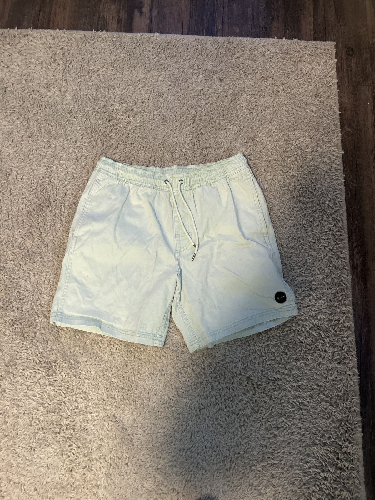 RVCA Light green denim like string shorts Size US 30 / EU 46 - 1 Thumbnail