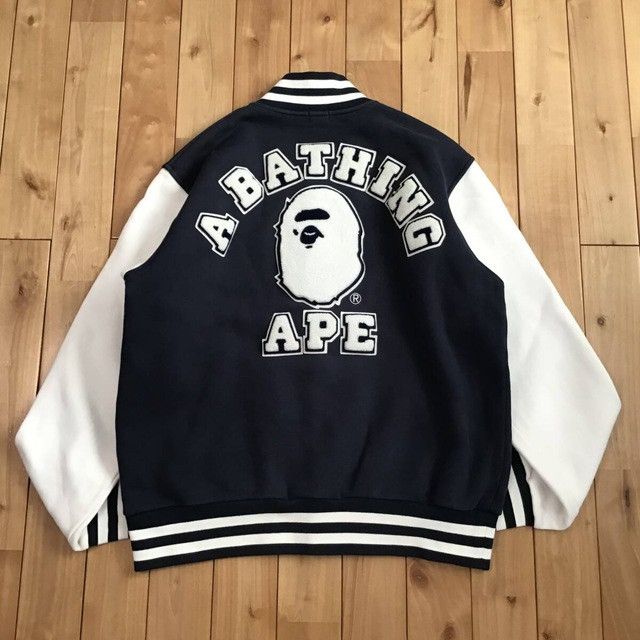 Bape × Nigo BAPE college logo sweat varsity jacket a bathing ape NIGO Size US L / EU 52-54 / 3 - 3 Thumbnail