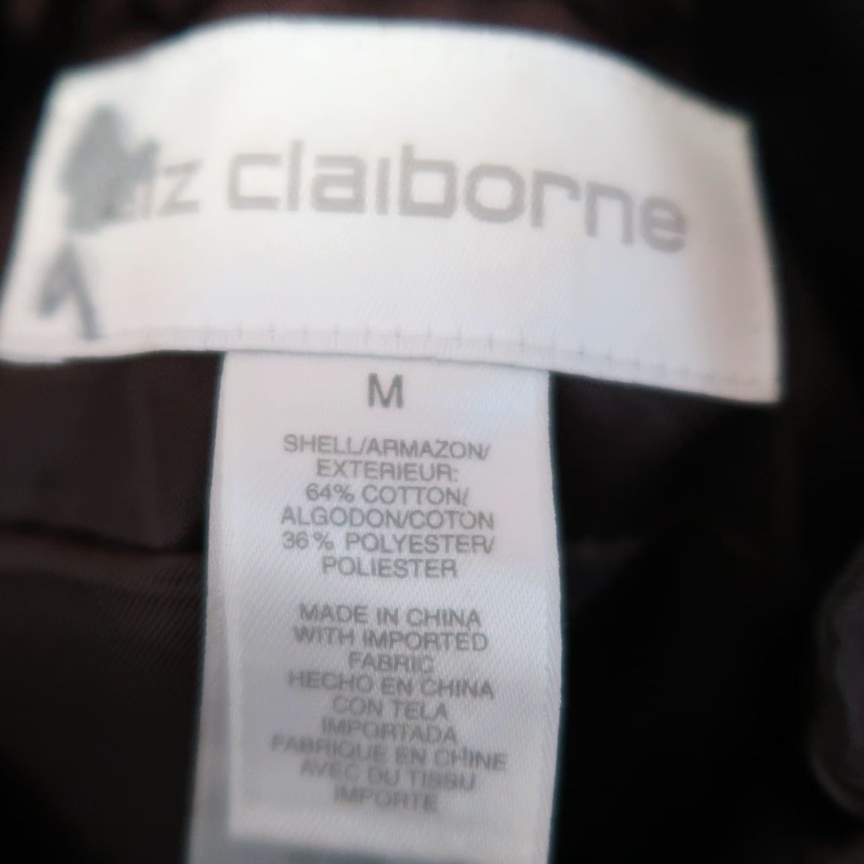 Liz Claiborne VINTAGE Liz Claiborne Jacket Satin Zip Front Dark Brown M Womens Short Long Sleeve Cotton Satin Solid Casual Fall Spring 2000s Mens Womens Size M / US 6-8 / IT 42-44 - 5 Thumbnail
