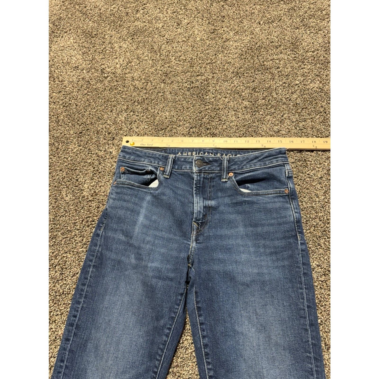 American Eagle Outfitters VINTAGE? No — American Eagle Slim Straight Men Jeans 30x32 Blue Denim Air Flex Plus Size US 30 / EU 46 - 6 Thumbnail