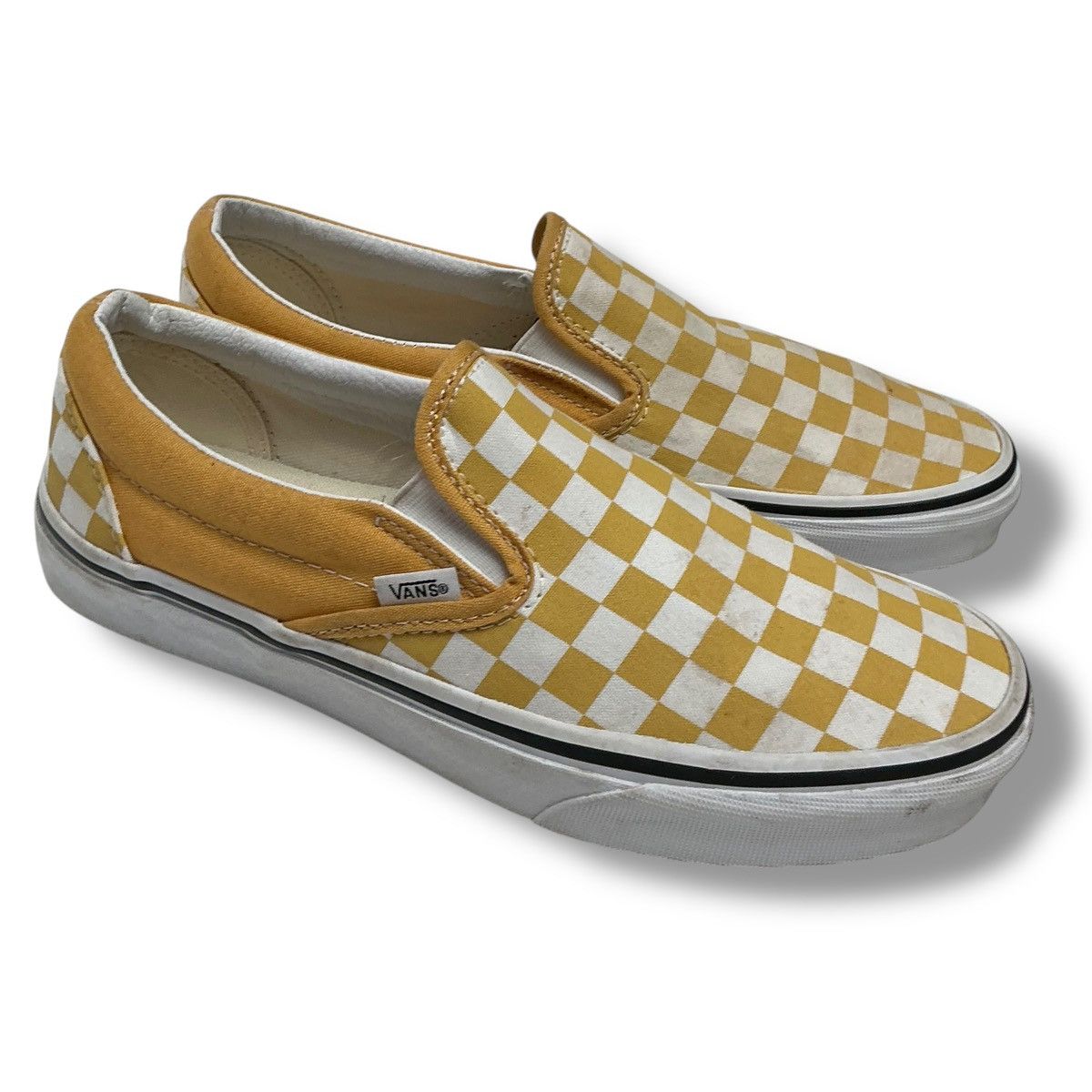 Vans Vans Off the Wall Yellow & White Checkered Sneakers Size US 7.5 / IT 37.5 - 1 Thumbnail
