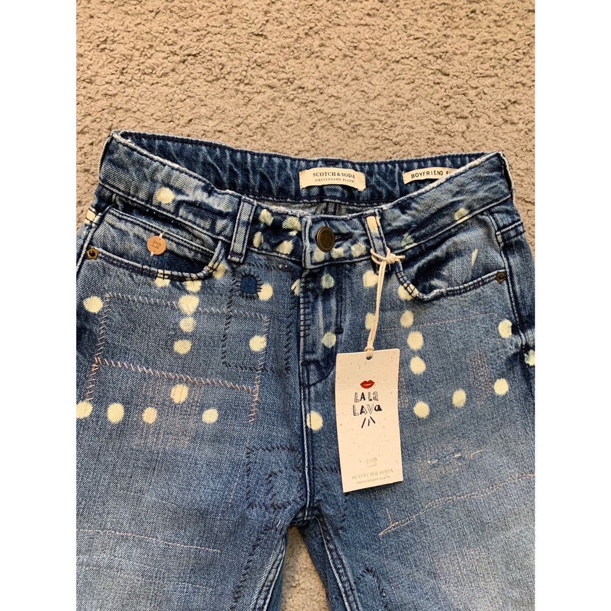 Scotch & Soda SCOTCH AND SODA GIRLS DISTRESSED BOY FRIEND FIT JEANS Size 24" / US 00 / IT 34 - 2 Thumbnail