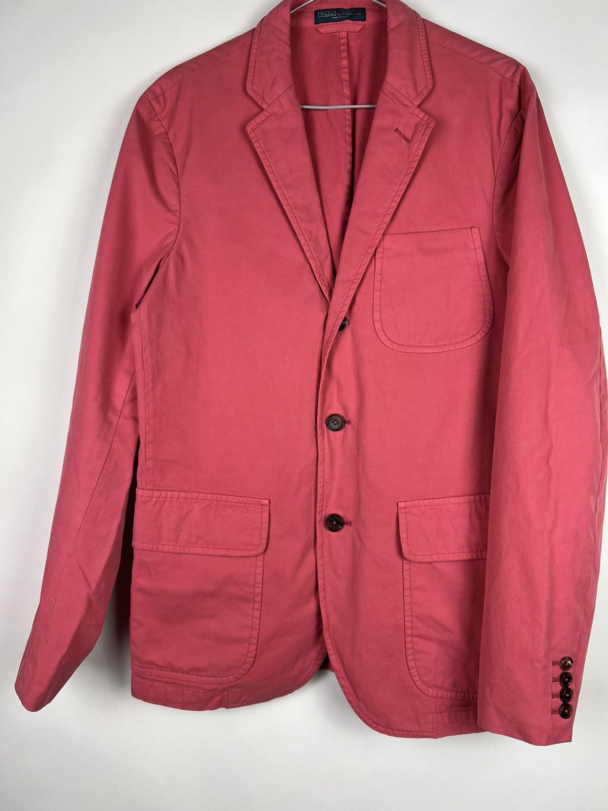 Polo Ralph Lauren Polo Ralph Lauren Pink Cotton Blazer Custom Fit Size US S / EU 44-46 / 1 - 5 Thumbnail