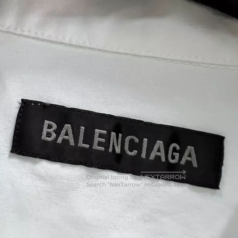 Balenciaga Balenciaga White Small Logo Short Sleeve Shirt Size XS / US 0-2 / IT 36-38 - 5 Thumbnail