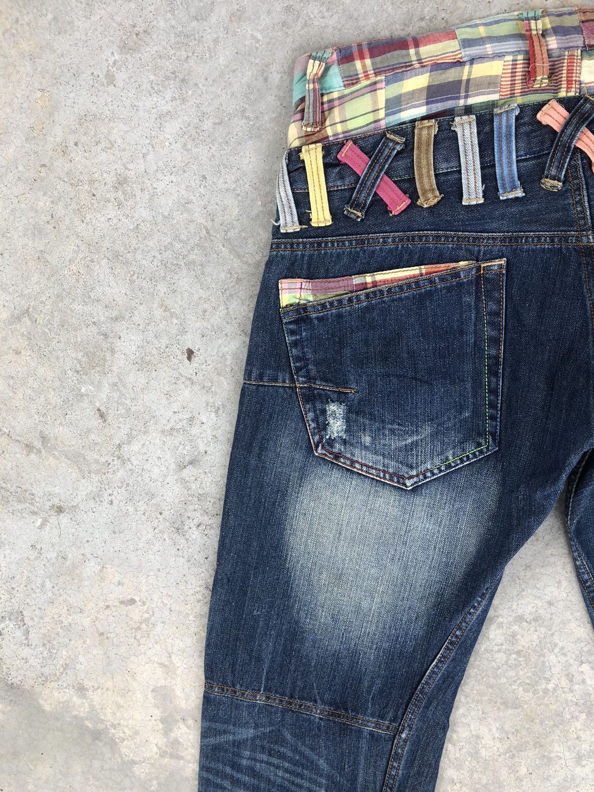 Japanese Brand Japanese Dominate Handcrafted Double Waist Distressed Jeans Size US 34 / EU 50 - 9 Thumbnail