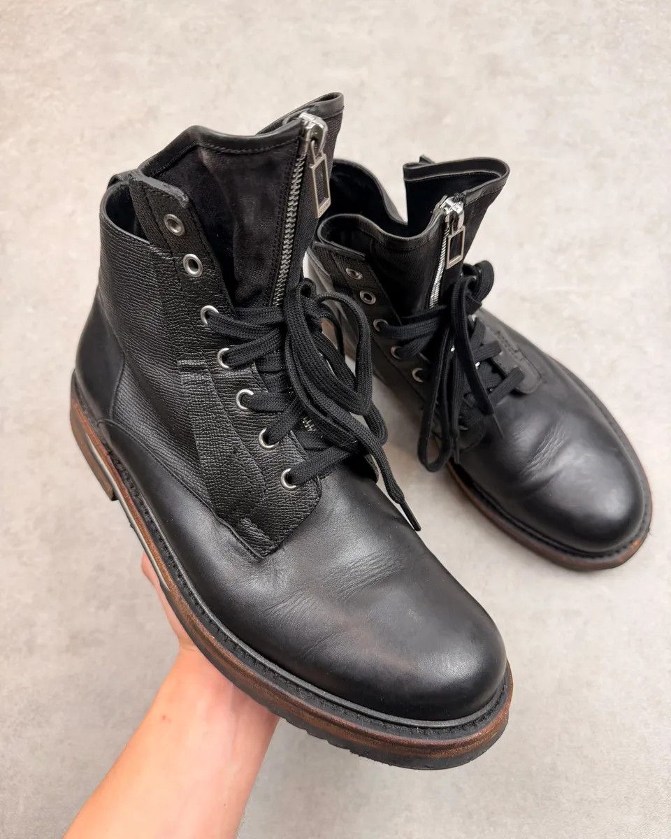 Dior × Kris Van Assche Dior Homme KVA 12AW Calf Skin Zip Boots