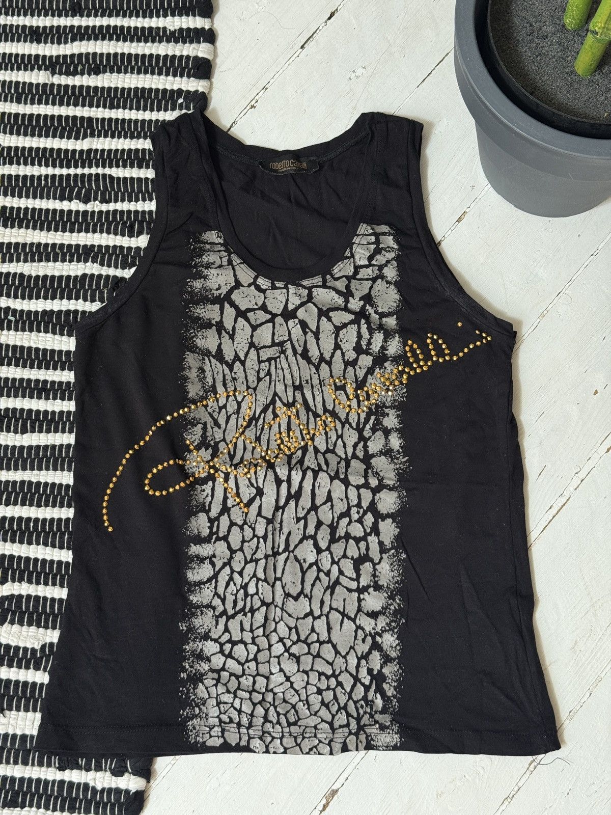 Roberto Cavalli VINTAGE ROBERTO CAVALLI 2000s SNAKE PRINT TANK TOP Size S / US 4 / IT 40 - 4 Thumbnail