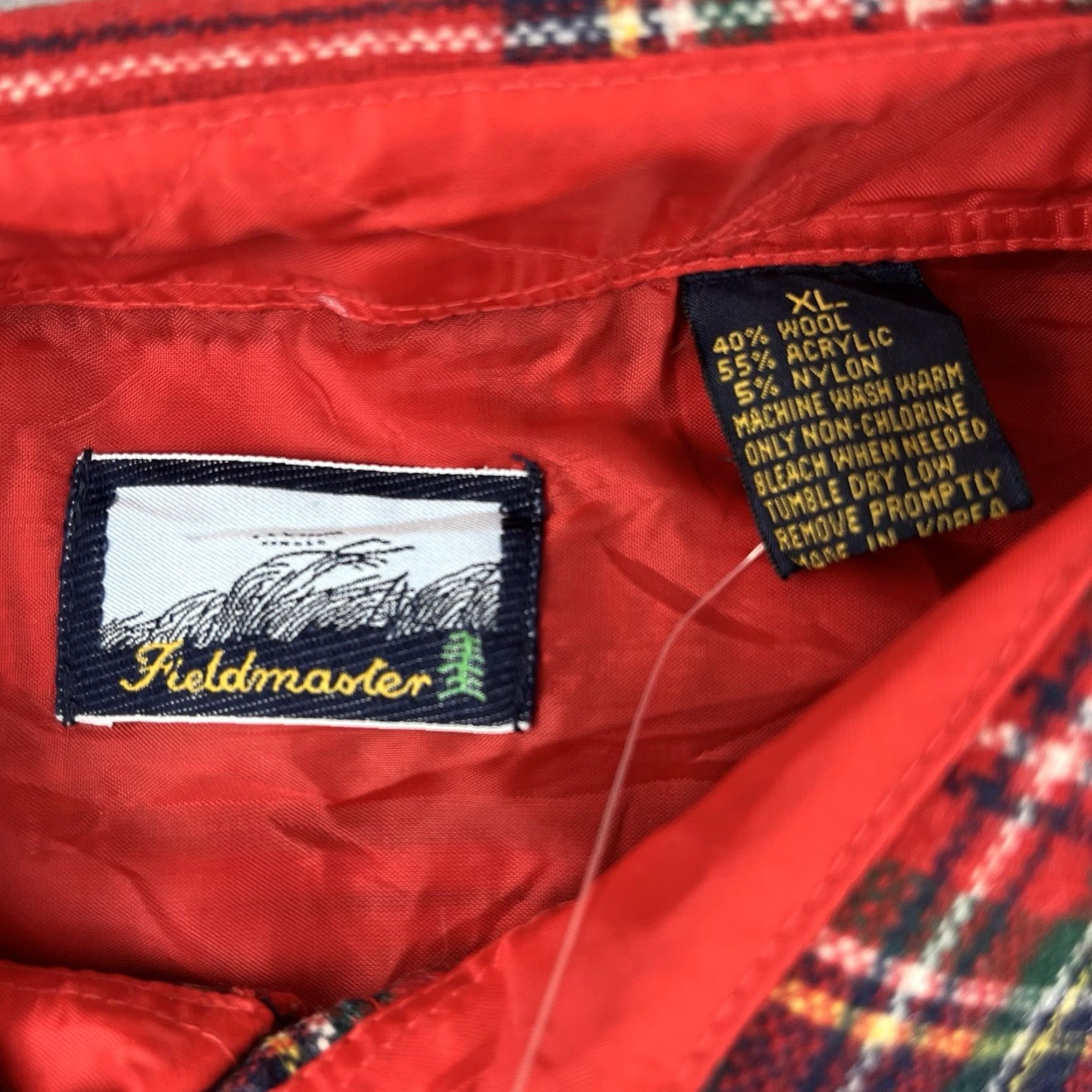 Sears VINTAGE Sears Fieldmaster Flannel Shirt XL Red Plaid NWT Wool Blend 60s 70s Rockabilly Mens Size US XL / EU 56 / 4 - 3 Thumbnail