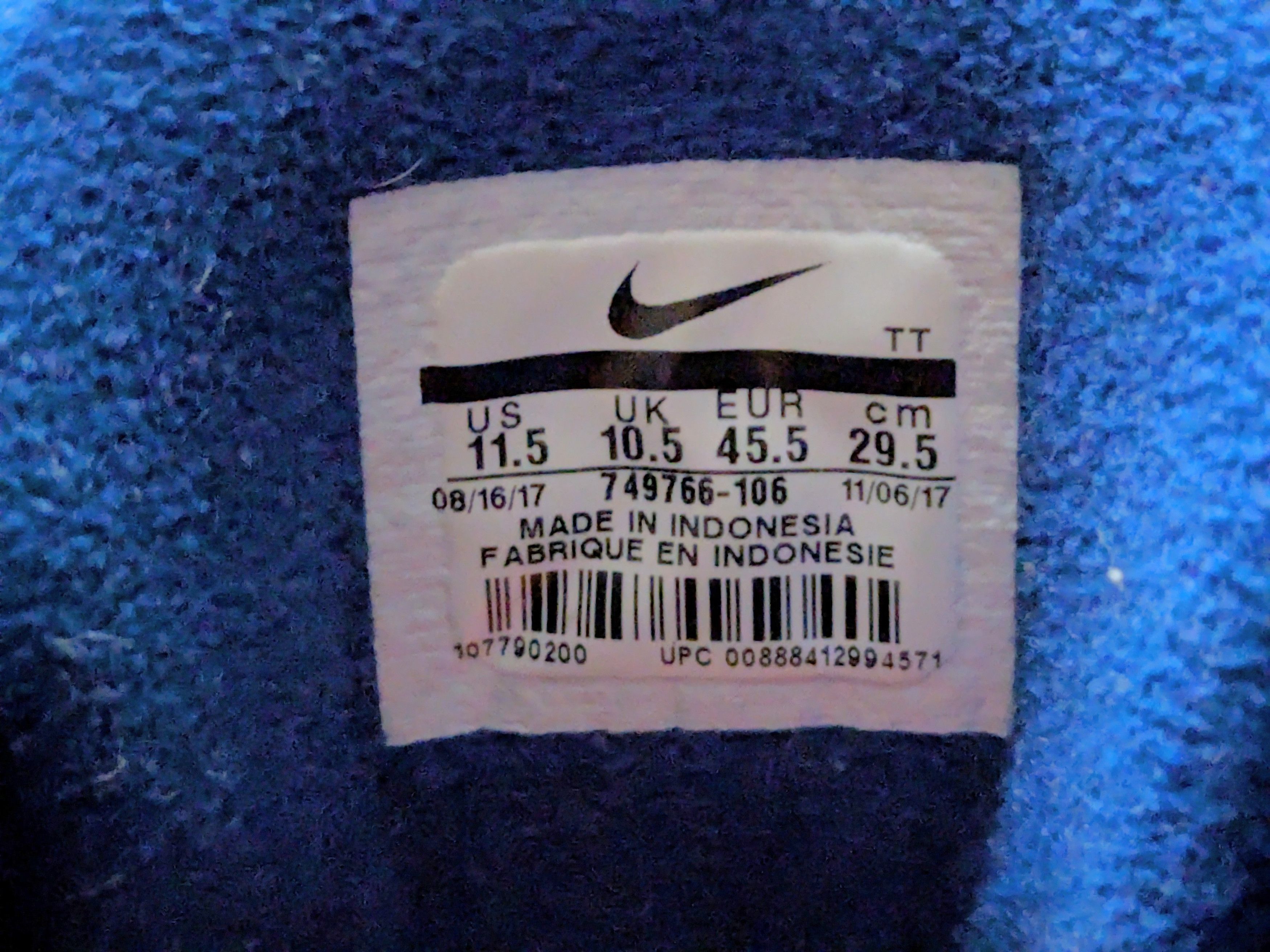 Nike Nike Air Max 95 Essential Ultramarine 11.5 White 749766-106 Size US 11.5 / EU 44-45 - 9 Thumbnail