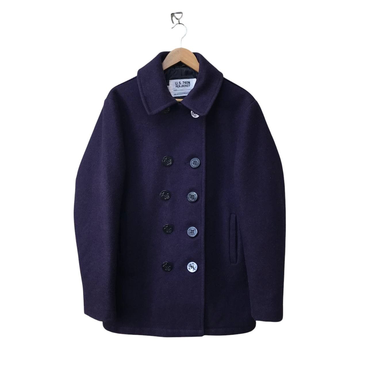 Schott VINTAGE SCHOTT US 70N PEACOAT PURPLE DOUBLE BREASTED Size US M / EU 48-50 / 2 - 3 Thumbnail