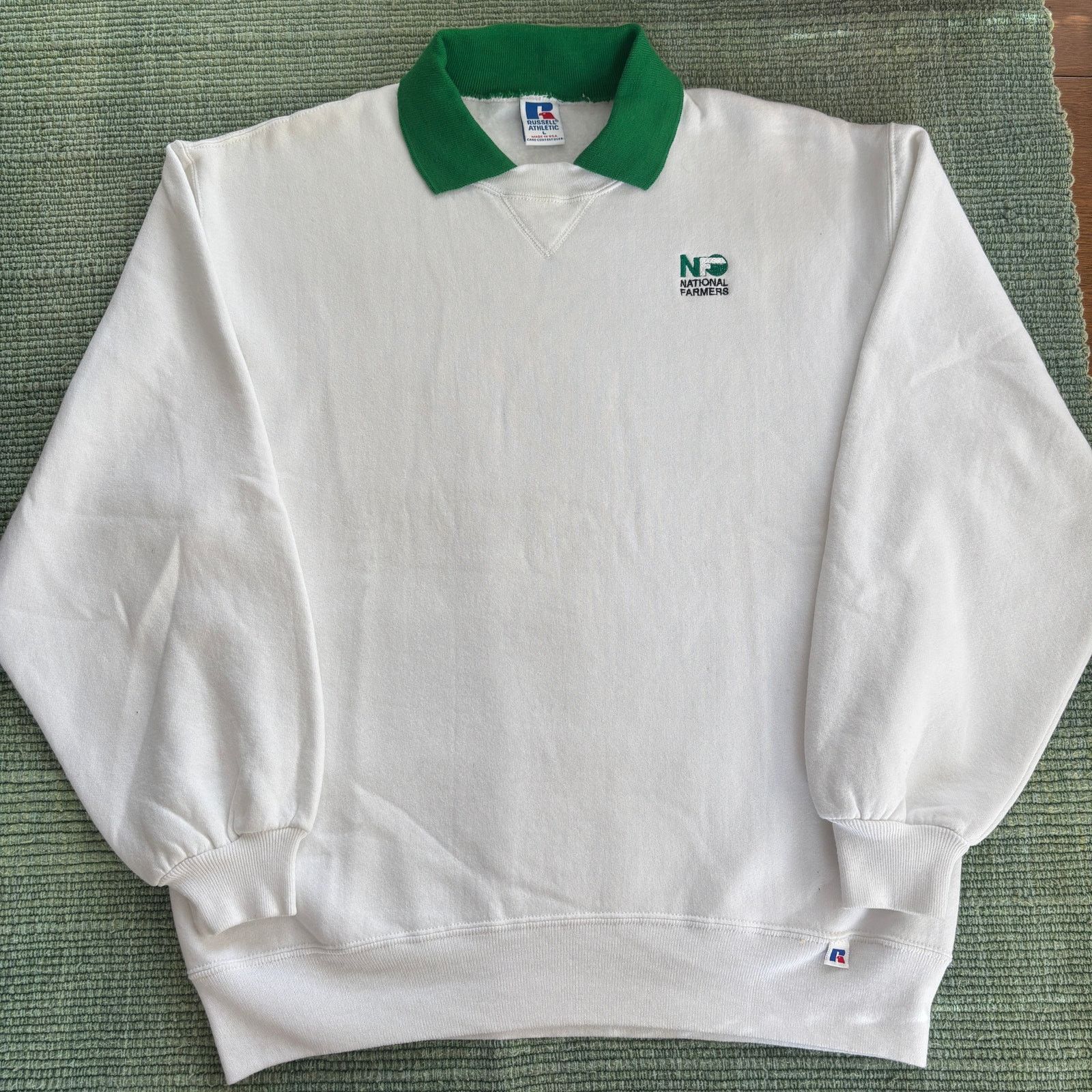 Russell Athletic × Vintage Vintage 1990s Russell Athletic cotton collared farmers sweat Size US L / EU 52-54 / 3 - 2 Thumbnail