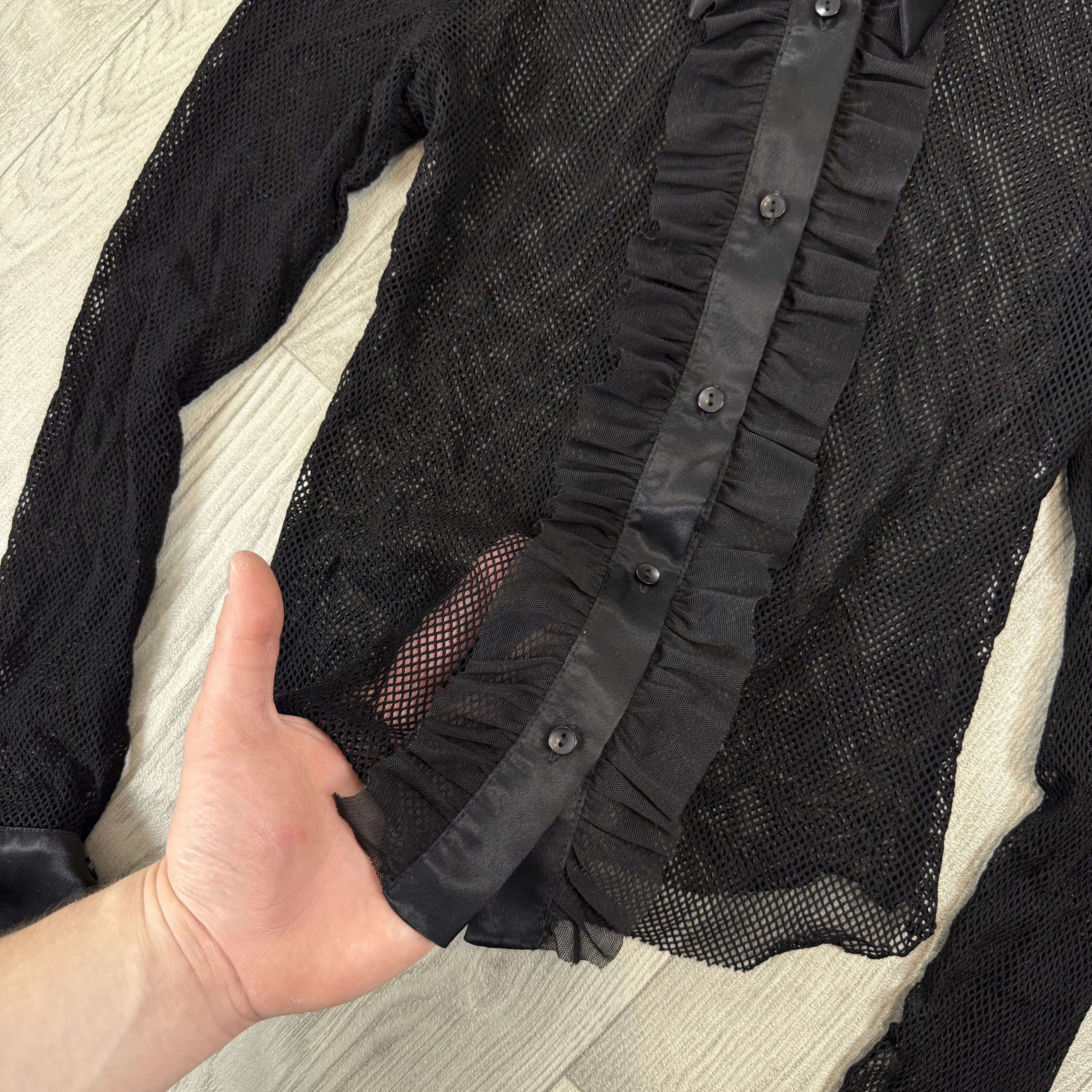 Vintage Vintage Mesh Button Up Long Sleeve Blouse Size S / US 4 / IT 40 - 6 Thumbnail