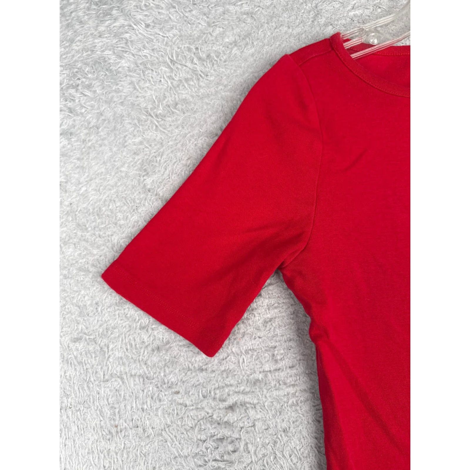 Ralph Lauren Lauren Ralph Lauren Shirt Women Small Red Cotton Jersey Casual Short Sleeve Sports Size S / US 4 / IT 40 - 3 Thumbnail