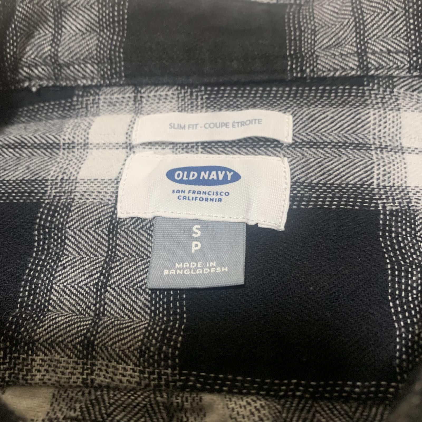 Old Navy Old Navy Men's S Black White Plaid Button Shirt Cotton Size US S / EU 44-46 / 1 - 3 Thumbnail