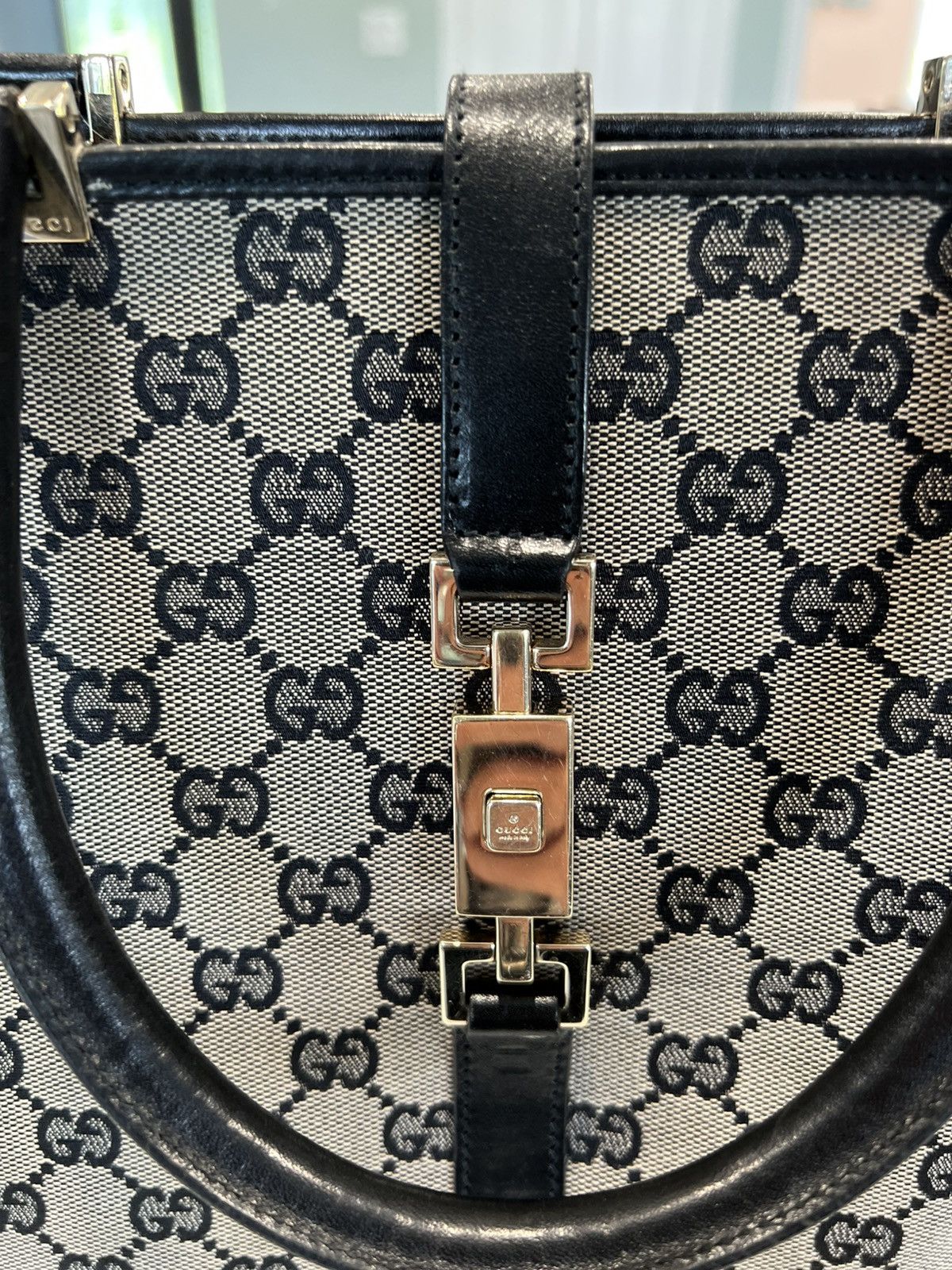 Gucci Tom Ford Era Gucci GG Monogram Tote with Rare Piston Lock Size ONE SIZE - 3 Thumbnail