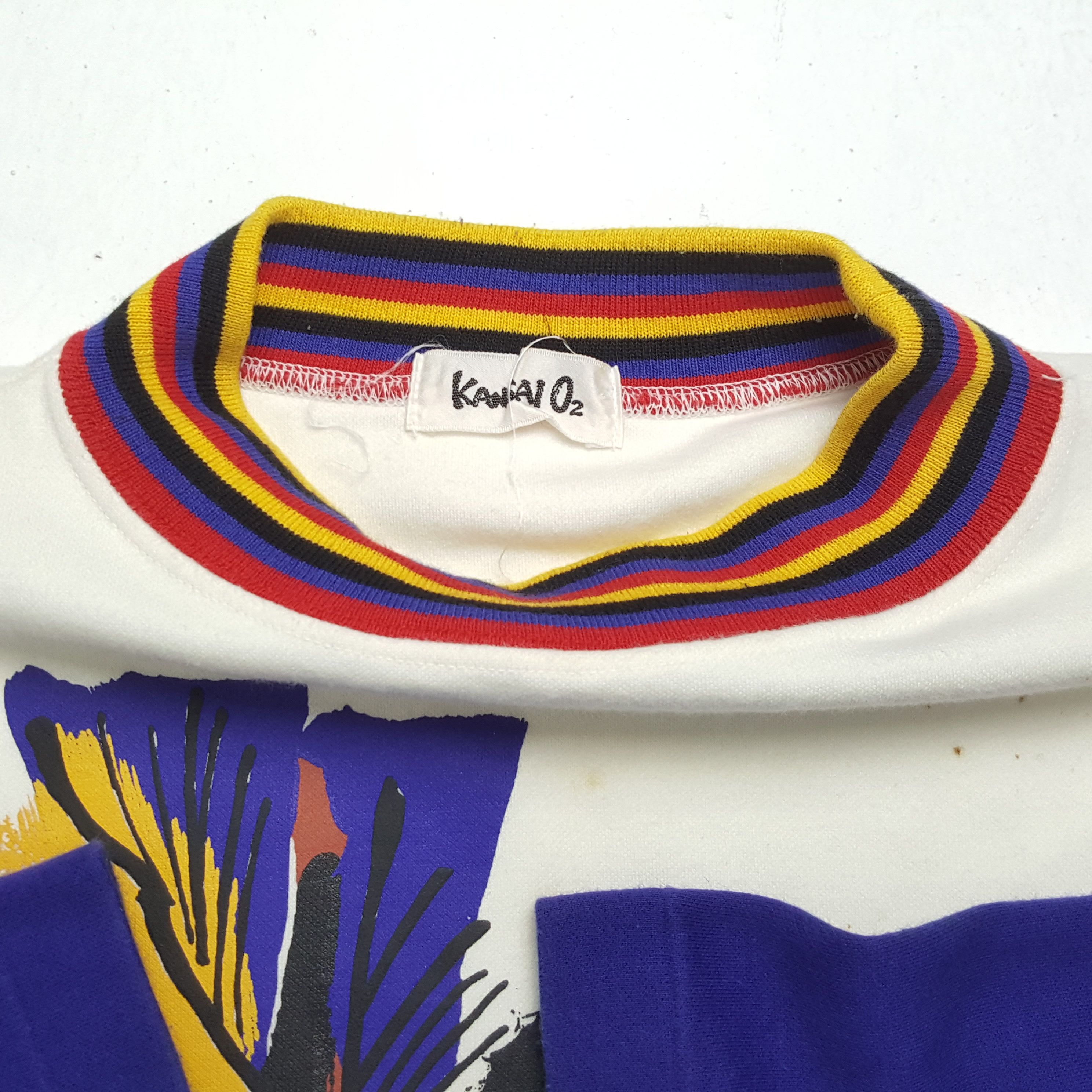 Japanese Brand × Kansai Yamamoto × Vintage KANSAI O2 International Rare Design Streetwear Sweatshirt Size US M / EU 48-50 / 2 - 9 Thumbnail