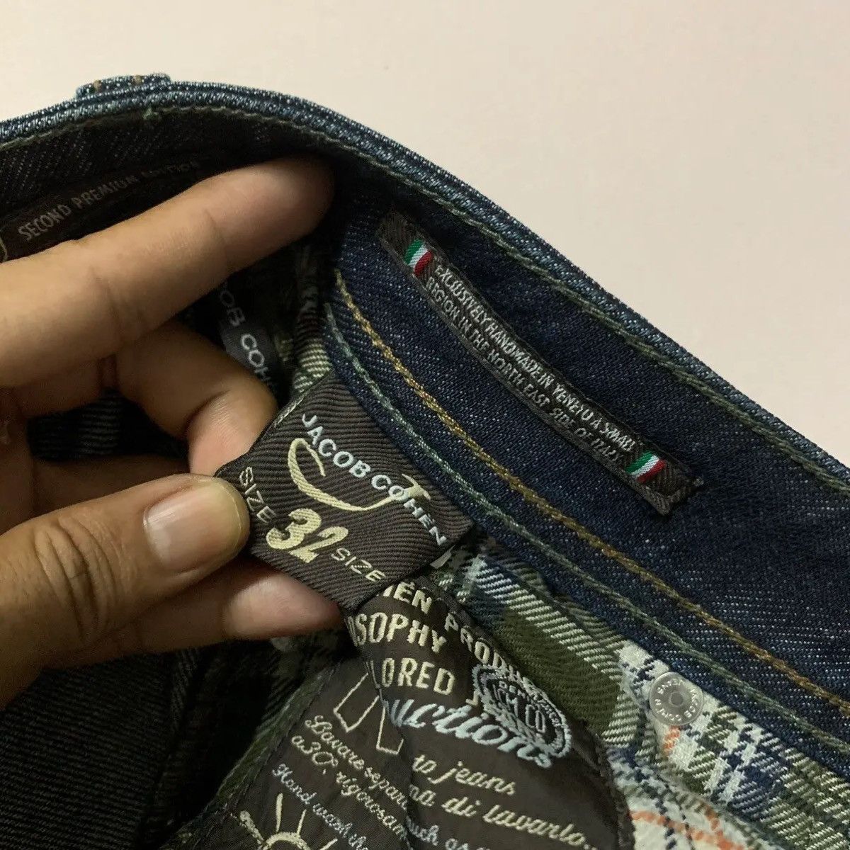 Jacob Cohen 💥RARE! Vintage Jacob Cohen Designer Denim Pants Made Italy Size US 31 - 7 Thumbnail