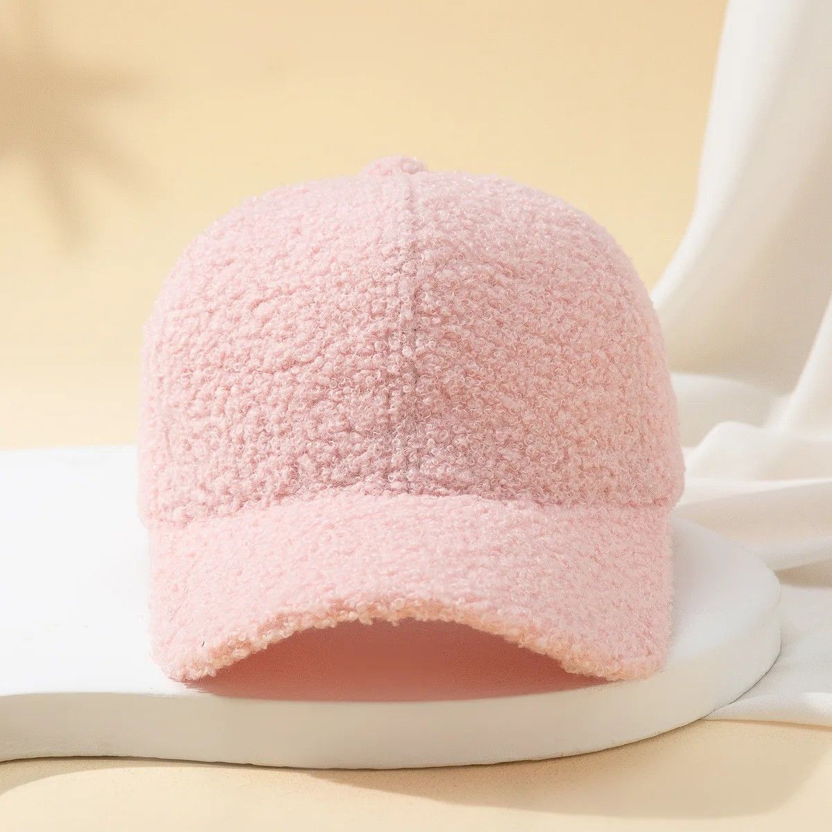 Other Pink Cozy Sherpa Fleece Baseball Cap Winter Warm Soft Hat Size ONE SIZE - 2 Thumbnail