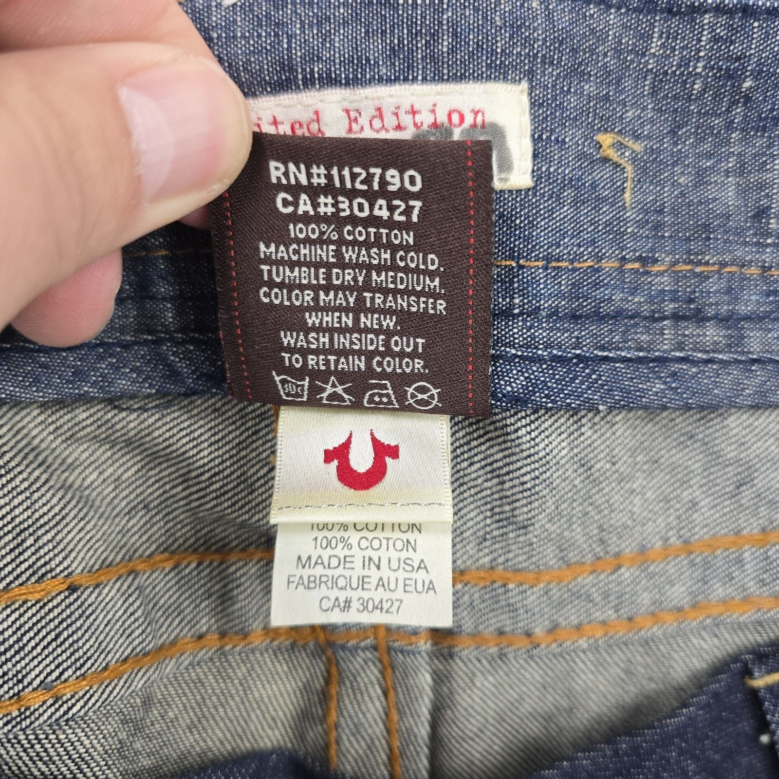 True Religion True Religion Jeans 38 Fits 42x34 Limited Edition 0001-1510 Size US 38 / EU 54 - 9 Thumbnail