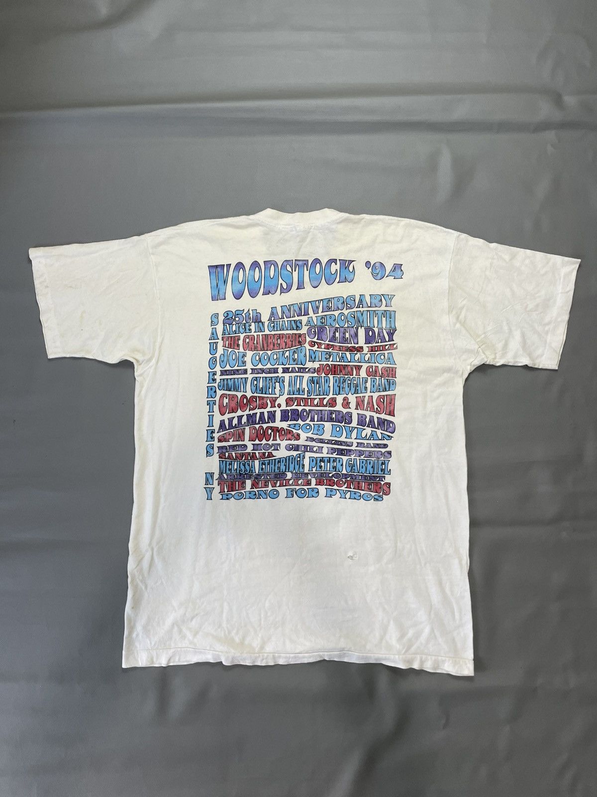 Band Tees Rare Vintage Woodstock 94 Tee shirt Size US XL / EU 56 / 4 - 2 Thumbnail