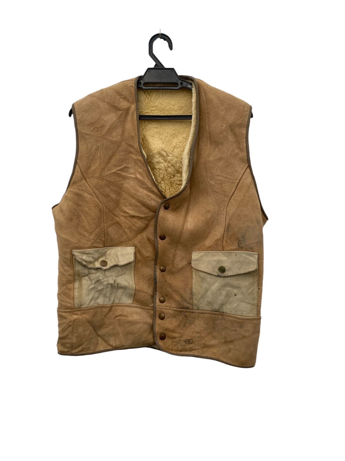 Other 🔥Vintage Luca Production Model B3 Sleeveless Leather Crazy🔥 Size US S / EU 44-46 / 1 - 1 Thumbnail