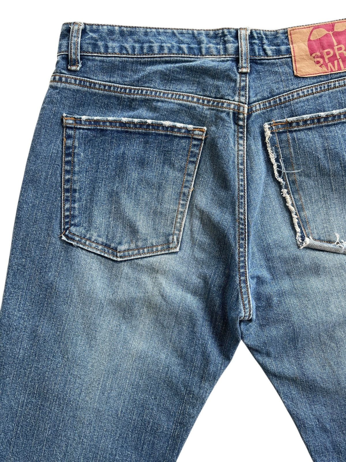 Japanese Brand Joge Martin X Sprawls Distressed Streetwear Denim Size US 33 - 9 Thumbnail